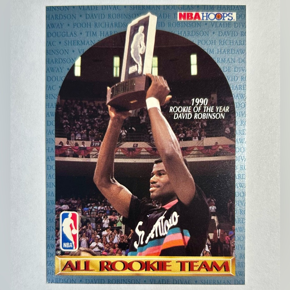 1990 NBA All-Rookie Team Basketball Card Spurs  David Robinson ROY -NMint